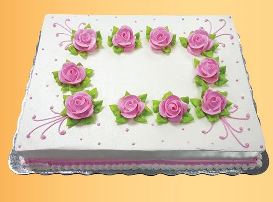 PASTEL 1/4 PLANCHA 3 LECHES CON FLORES